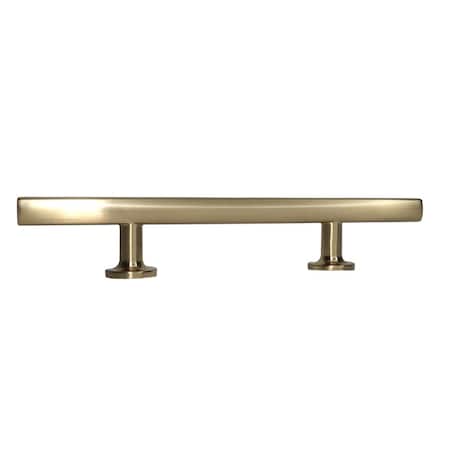 Emtek Freestone Extended Cabinet Pull with 3-1/2 in Center to Center Satin Brass Finish 86682US4